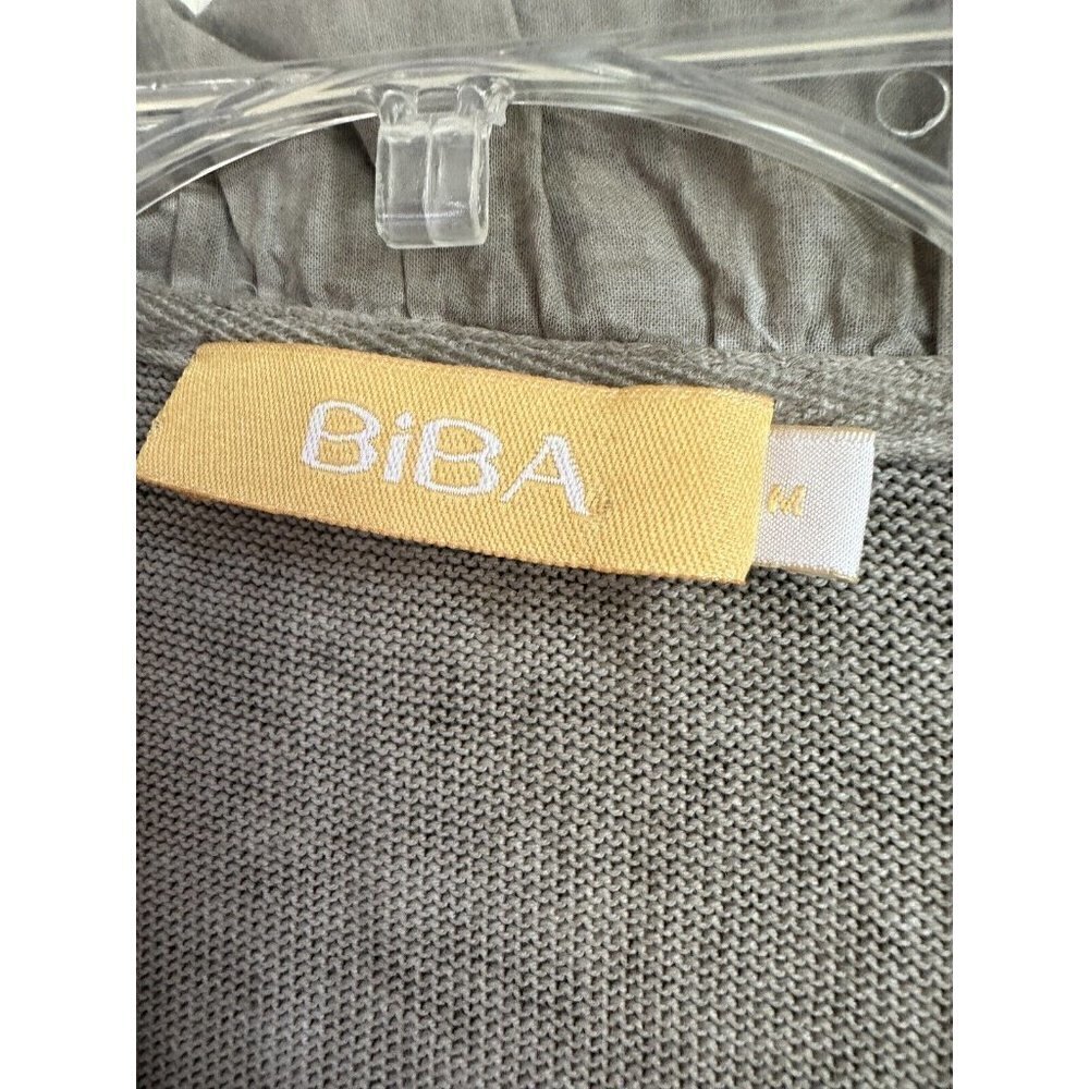 Biba Womens Medium Olive Green Cotton Zip Casual Jacket - Picture 4 of 11